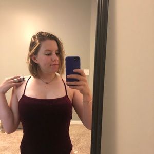 Purple Sparkly Velvet body suit